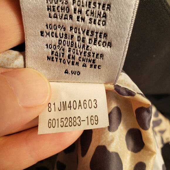 Kasper New Women's Blazer Black Sz. 10 Jewel Collar Animal Print Business Office - Picture 8 of 8